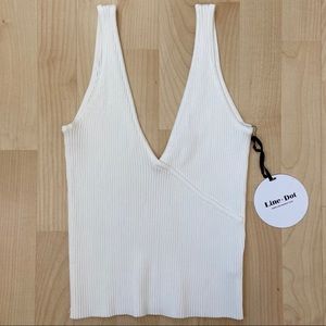 NWT Line & Dot Margaret rib tank in Ivory, size XS